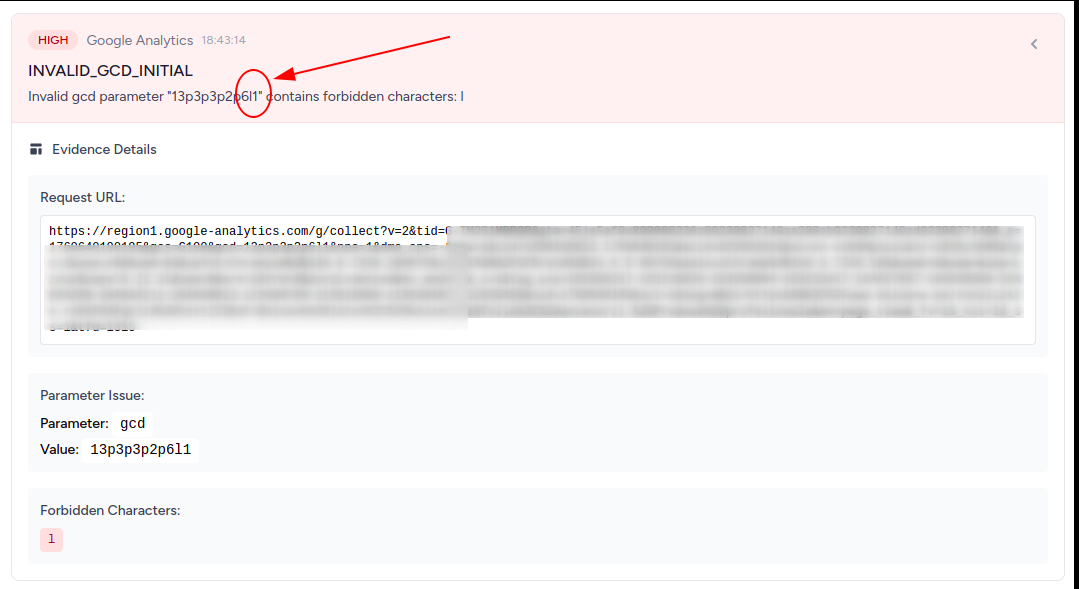 Invalid GCD parameter error message