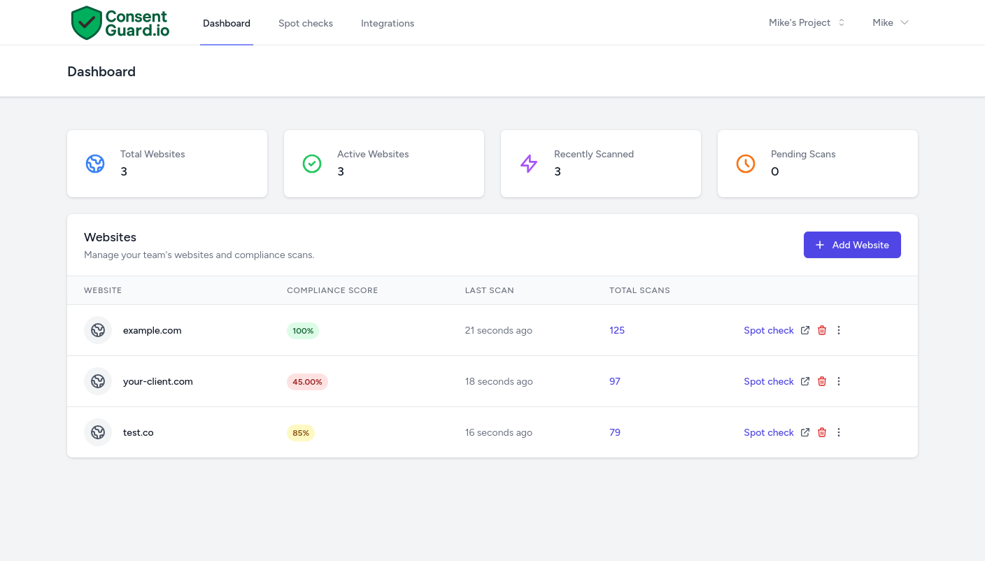 ConsentGuard Dashboard